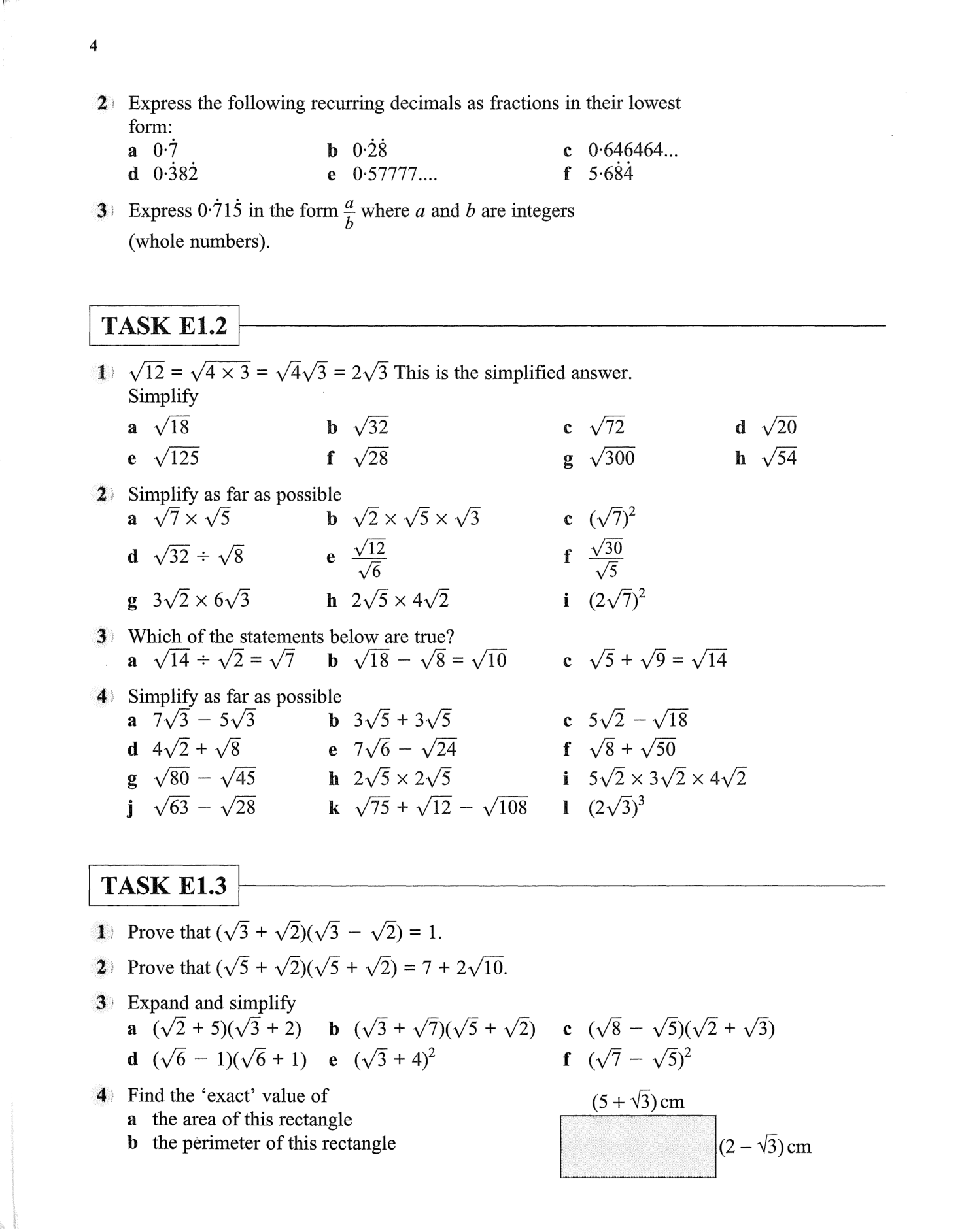 Essential Mathematics for GCSE - Higher - Homework Book